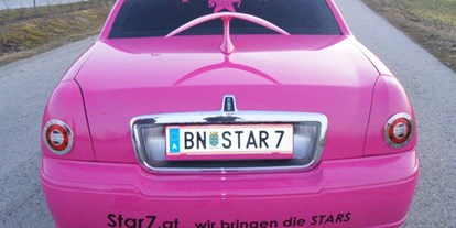 Hochzeitsauto-Vermietung - Farbe: Pink - STAR 7 Stretchlimousinen