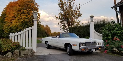 Hochzeitsauto-Vermietung - Menden - Cadillac Eldorado 1975 Frontansicht - Cadillac Eldorado Convertible 1975