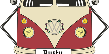 Hochzeitsauto-Vermietung - Logo Rusty - Bulli-Hochzeit.ch