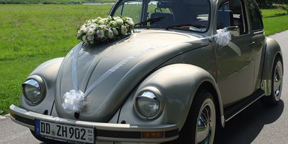 Hochzeitsauto-Vermietung - Farbe: andere Farbe - Sachsen - VW Käfer Hochzeitsautovermietung mit Chauffeur Leipzig und Umgebung