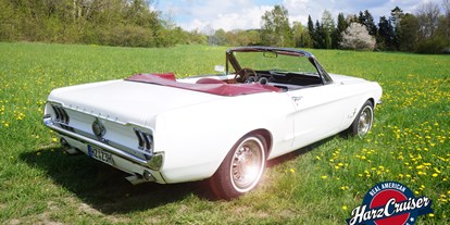 Hochzeitsauto-Vermietung - Farbe: Weiß - Thüringen - 1967er Mustang Cabrio