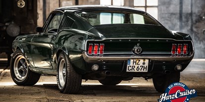 Hochzeitsauto-Vermietung - Versicherung: Vollkasko - Sachsen-Anhalt - 1967er Mustang Fastback "Bullitt"