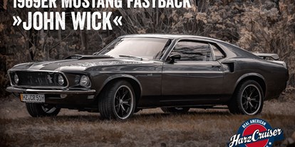 Hochzeitsauto-Vermietung - Farbe: Grau - Sachsen-Anhalt - 1969er Mustang Fastback "John Wick"