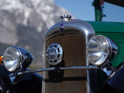 Hochzeitsauto-Vermietung - Versicherung: Vollkasko - Tirol - Citroen AC4,
Bj. 1928
Angemeldet 1931 - Oldtimer Shuttle
