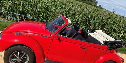 Hochzeitsauto-Vermietung - Art des Fahrzeugs: Oldtimer - VW Käfer Cabriolet rot