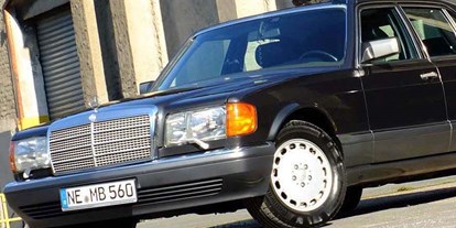 Hochzeitsauto-Vermietung - Marke: Mercedes Benz - Nordrhein-Westfalen - Mercedes 560 SEL - Mercedes 230 "Strichacht" & Mercedes 560 SEL (W126)