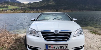 Hochzeitsauto-Vermietung - Sbg. Salzkammergut - Lancia Flavia Cabrio weiss