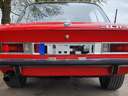 Hochzeitsauto-Vermietung - Bayern - Heckansicht - Bmw Oldtimer E9 3,0l CSI