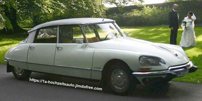Hochzeitsauto-Vermietung - Farbe: Silber - Nordrhein-Westfalen - weißes Hochzeitsauto Citroen DS - Citroën DS "die Göttin"
